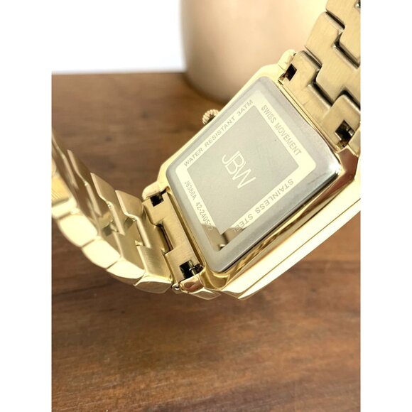 JBW Women's Watch J6386A Cristal Diamond Gold Stainless Steel Swiss Quartz 28mm - Picture 7 of 14
